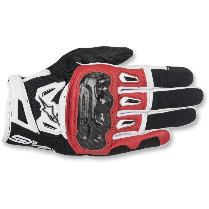 ALPINESTARS GLOVE SMX-2 Acid Black/Red/White Front - Driven Powersports