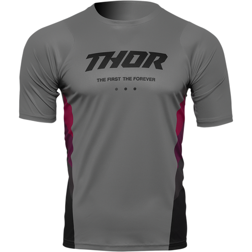 THOR JRSY ASIST REACT Gray/Purple Front - Driven Powersports