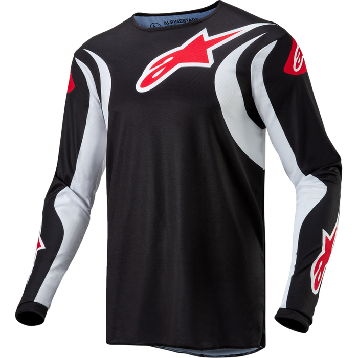 ALPINESTARS JERSEY F-LUCE Black/White Front - Driven Powersports