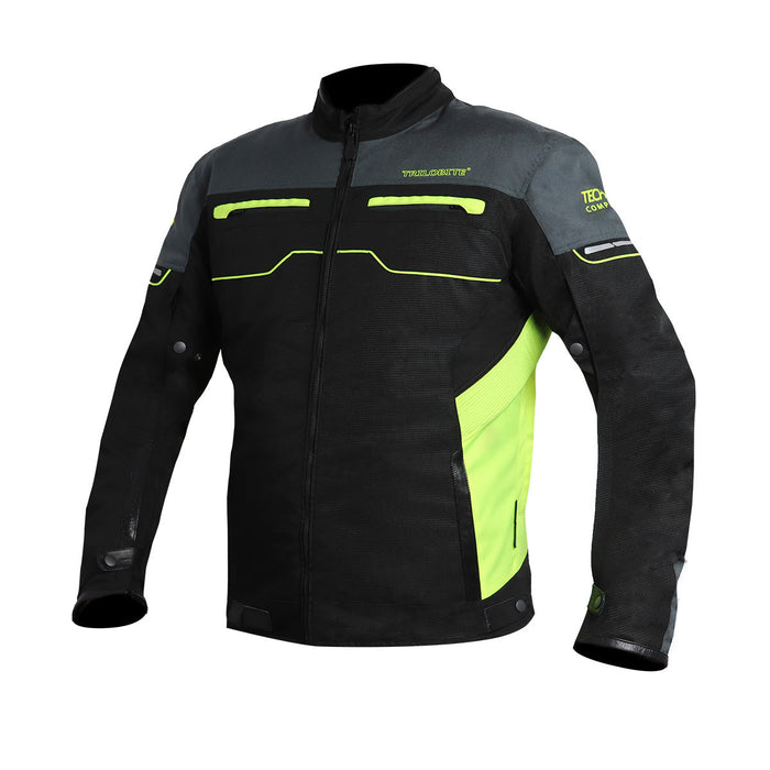 Trilobite All Ride Tech-Air Compatible Jacket Black/Grey/Yellow Fluo 4XL - Driven Powersports