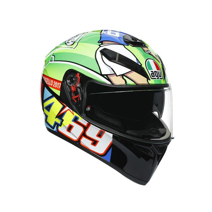 AGV K-3 SV HELMET - ROSSI MUGELLO 2017 REPLICA (MS) (210301O0MY009MS) - Driven Powersports Inc.8051019342508210301O0MY009MS