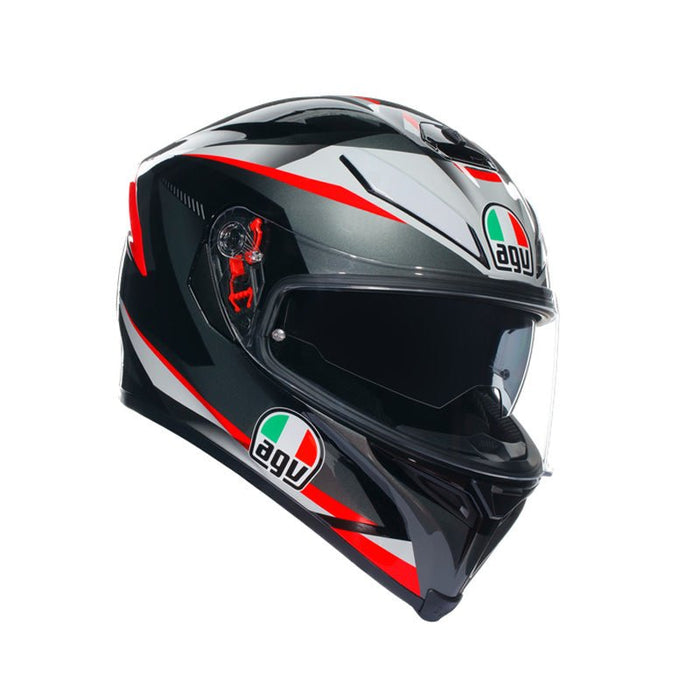 AGV K-5 S HELMET - PLASMA MATT BLACK/GREY/RED (2XL) - Driven Powersports Inc.8051019614377210041O2MY105XS