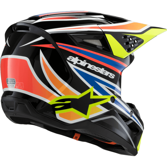 ALPINESTARS HELMET SM3 YTH WURX B/Y/BL/R S ECE06 (8302125 - 1574 - YS) - Driven Powersports Inc.80593474469128302125 - 1574 - YS