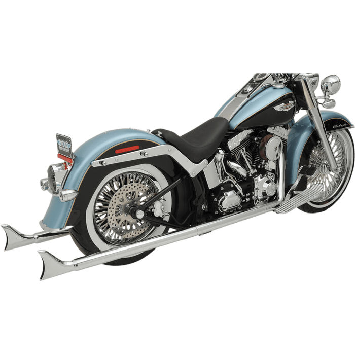 BASSANI XHAUST - 1S46E-36 - 07-17 SOFTAIL 36" FISHTAIL 2:2 FS NO BAFFLE - Driven Powersports Inc.8105940182951S46E-36