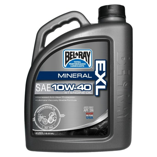 BEL-RAY MINERAL EXL 4T ENGINE OIL 10W40 (4L) - Driven Powersports Inc.690509200164301838150185