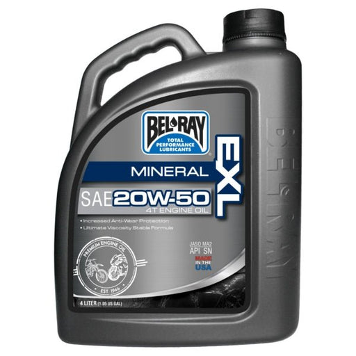 BEL-RAY MINERAL EXL 4T ENGINE OIL 20W50 (4L) - Driven Powersports Inc.690509200188301401150185