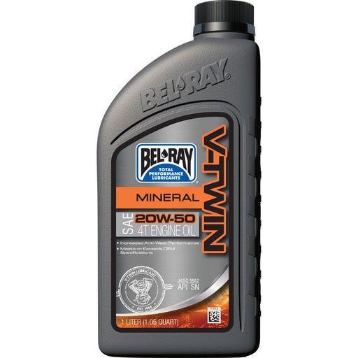 BEL-RAY MINERAL V-TWIN 4T ENGINE OIL 20W50 (1L) - Driven Powersports Inc.10690509401322301829150160