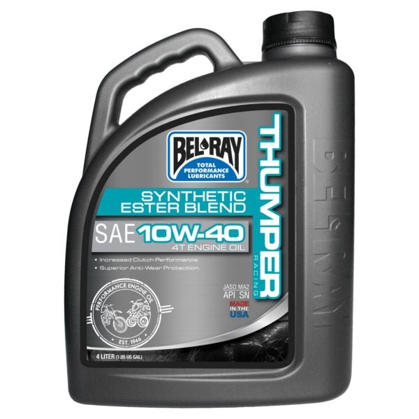 BEL-RAY SEMI-SYNTHETIC THUMPER RACING 4T ENGINE OIL 10W40 (4L) - Driven Powersports Inc.690509200782301723150185