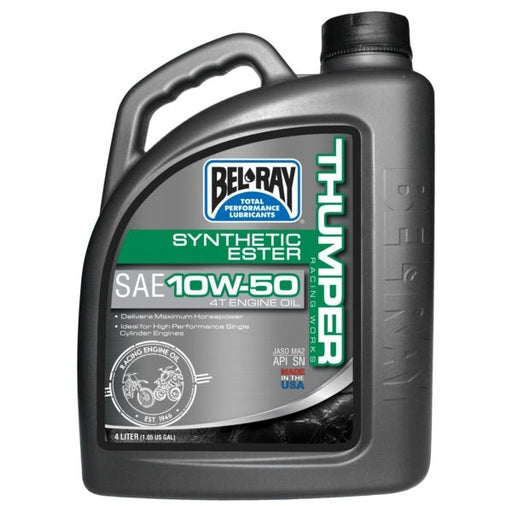 BEL-RAY SYNTHETIC THUMPER RACING WORKS 4T ENGINE OIL 10W50 (4L) - Driven Powersports Inc.690509200829301724150185