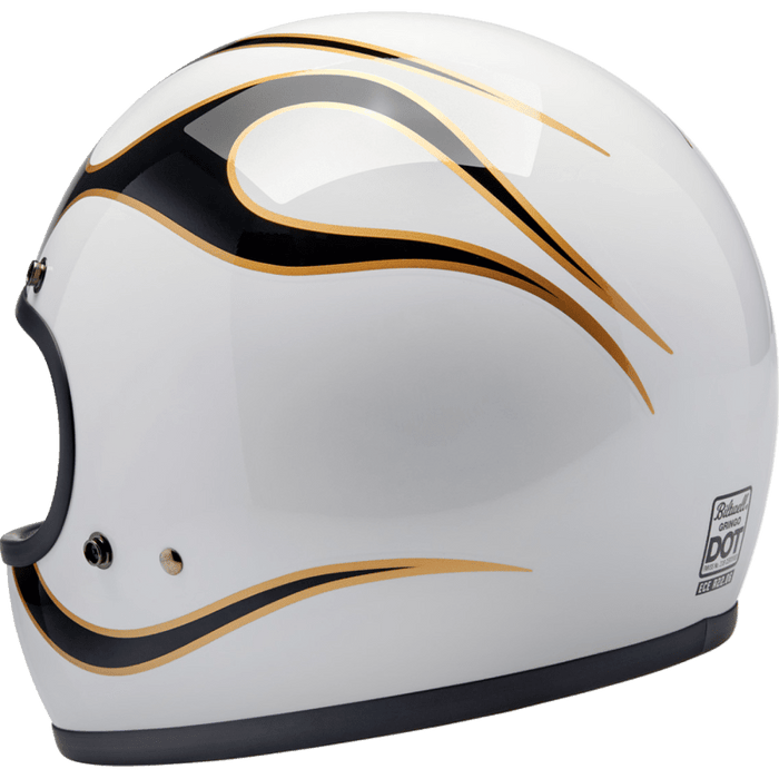 BILTWELL HELMET GRINGO W/B FLAM - Driven Powersports Inc.8402589073371002-561-501