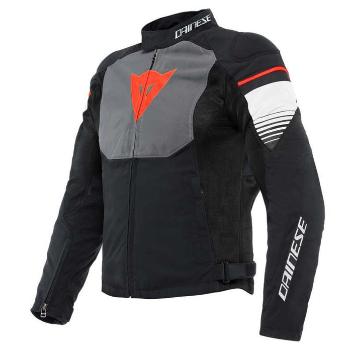 DAINESE AIR FAST TEX JACKET - BLACK/GREY/WHITE (44) (1735258 - E81 - 44) - Driven Powersports Inc.80510194692431735258 - E81 - 44