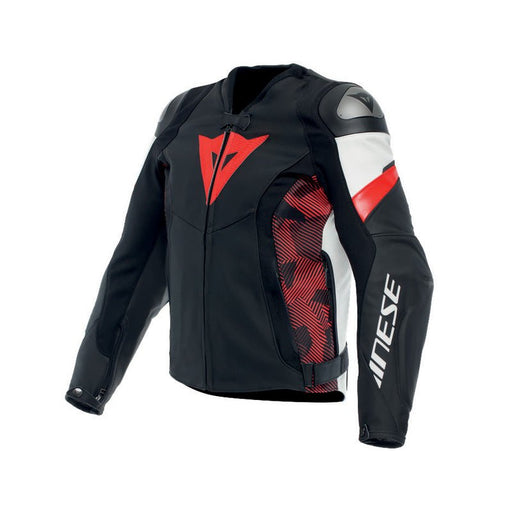 DAINESE AVRO 5 LEATHER JACKET 44 (BLACK/RED - LAVA/WHITE) (15300001 - A77 - 44) - Driven Powersports Inc.805101963960815300001 - A77 - 44