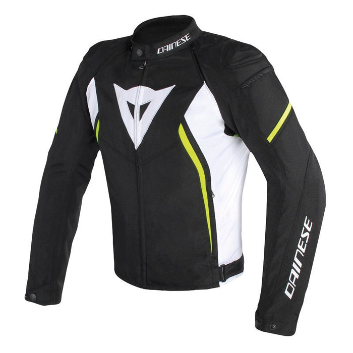 DAINESE AVRO D2 TEX JACKET - BLACK/WHITE/FLUO-YELLOW (56) (1735190-Q90-56) - Driven Powersports Inc.80526446314321735190-Q90-56