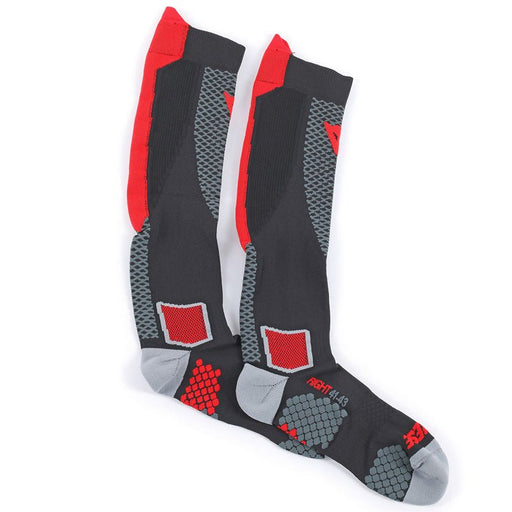 DAINESE D - CORE HIGH SOCK - BLACK/RED (S) - Driven Powersports Inc.80526443792661915954 - 606 - L