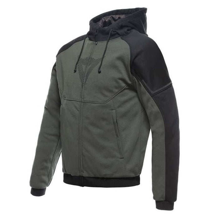 DAINESE DAEMON-X SAFETY HOODIE FULL ZIP GREEN/BLACK 44 - Driven Powersports Inc.80510195026291735263-731-44