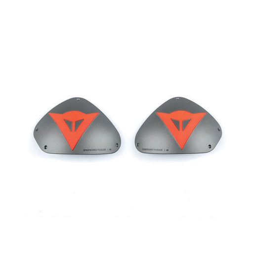 DAINESE DETS SHOULDER PLATES - ALUMINIUM/RED - FLUO (1876216 - Z46 - N) - Driven Powersports Inc.80510196480821876216 - Z46 - N