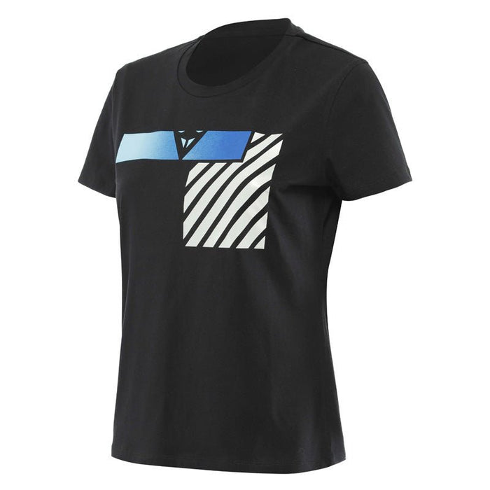 DAINESE ILLUSION LADY T-SHIRT - BLACK/COOL GRAY/AQUA GREEN (2XL) - Driven Powersports Inc.80510193994652896861-40G-XS