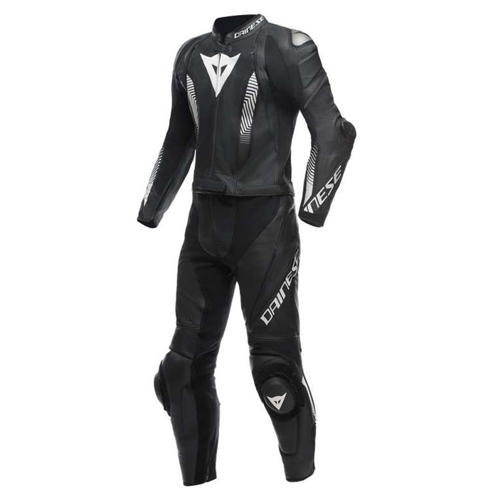 DAINESE LAGUNA SECA 5 2PCS LEATHER SUIT - BLACK/WHITE/RED 64 - Driven Powersports Inc.80510194970311513481 - 948 - 44