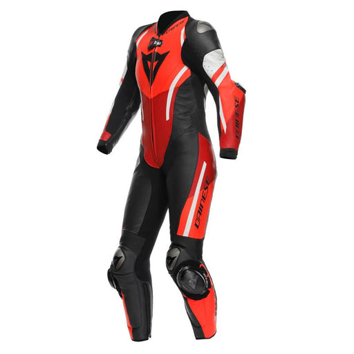 DAINESE MISANO 3 PERF. D - AIR 1PC LEATHER SUIT WMN - BLACK/RED/FLUO - RED (40) (2D10031 - 12I - 40) - Driven Powersports Inc.80510195304242D10031 - 12I - 40