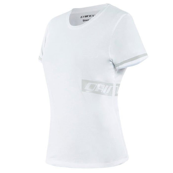 DAINESE PADDOCK LADY T-SHIRT - WHITE/GLACIER-GRAY (L) (2896844-85F-L) - Driven Powersports Inc.80510193285952896844-85F-L