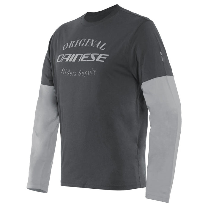 DAINESE PADDOCK T-SHIRT LS - CHARCOAL-GRAY/GLACIER-GRAY (L) (1896840-71F-L) - Driven Powersports Inc.80510193042781896840-71F-L