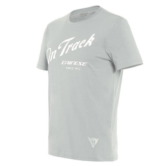 DAINESE PADDOCK TRACK T-SHIRT - GLACIER-GRAY/WHITE (2XL) (1896807-73F-XXL) - Driven Powersports Inc.80510193047971896807-73F-XXL