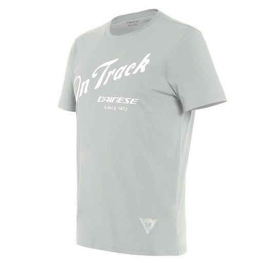 DAINESE PADDOCK TRACK T-SHIRT - GLACIER-GRAY/WHITE (L) (1896807-73F-L) - Driven Powersports Inc.80510193047421896807-73F-L