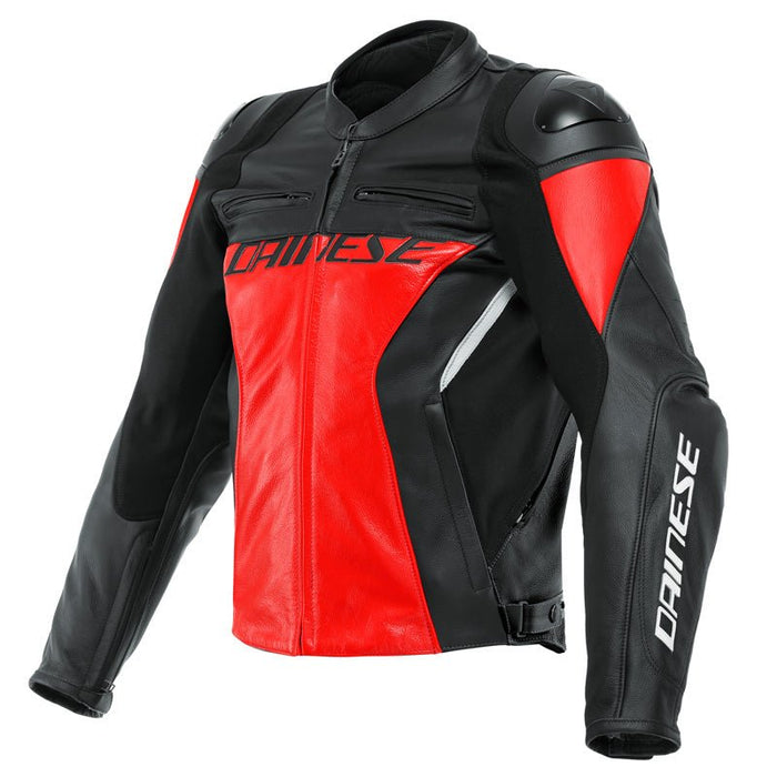 DAINESE RACING 4 LEATHER JACKET - RED/BLACK (48) (1533848-C36-48) - Driven Powersports Inc.80510193026251533848-C36-48