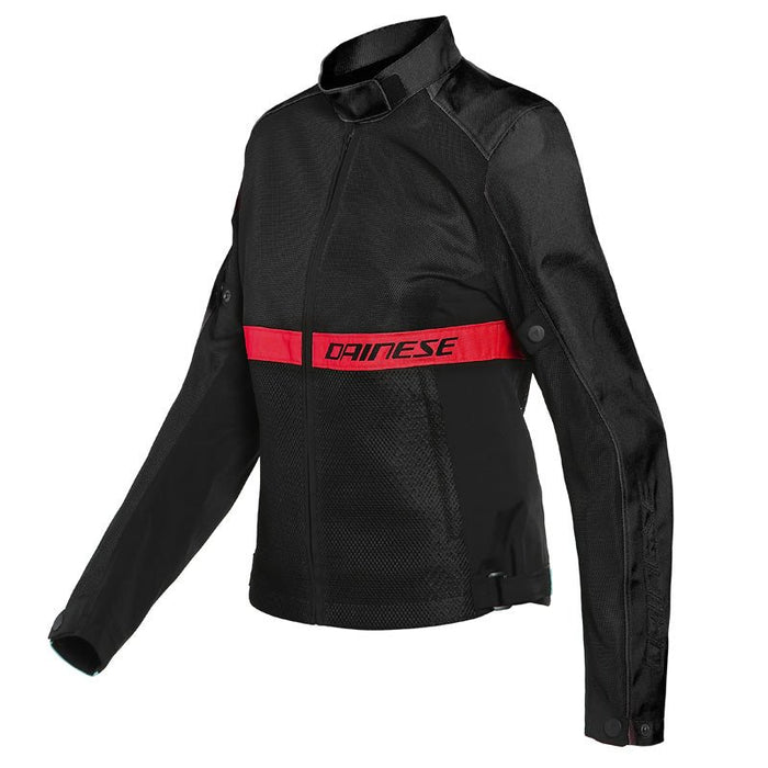 DAINESE RIBELLE AIR LADY TEX JACKET - BLACK/RED (44) (2735245-B78-44) - Driven Powersports Inc.80510192988052735245-B78-44