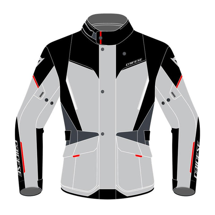 DAINESE TEMPEST 3 D-DRY JACKET - GREY/BLACK/RED (64) - Driven Powersports Inc.80510194051661654642-45G-44