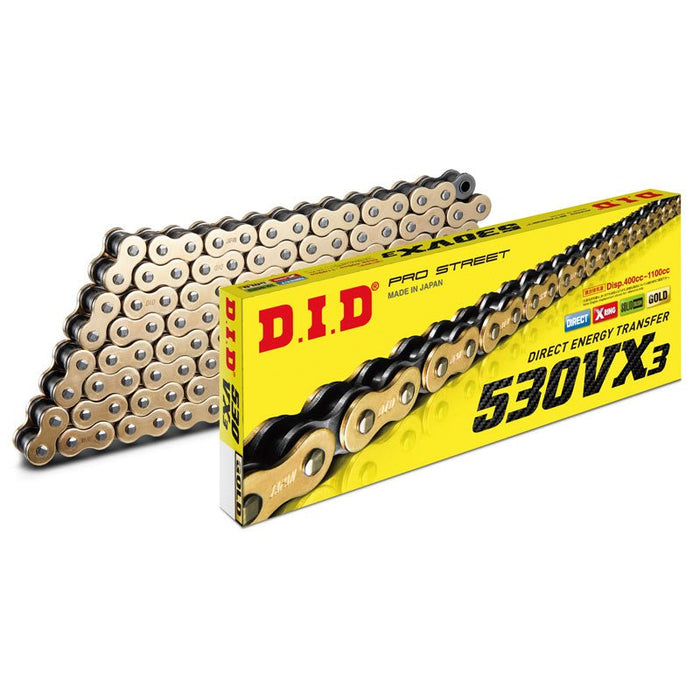 DID 530VX3 CHAIN 110L (GOLD) - Driven Powersports Inc.530VX3-GB-110LM530VX3G110ZB