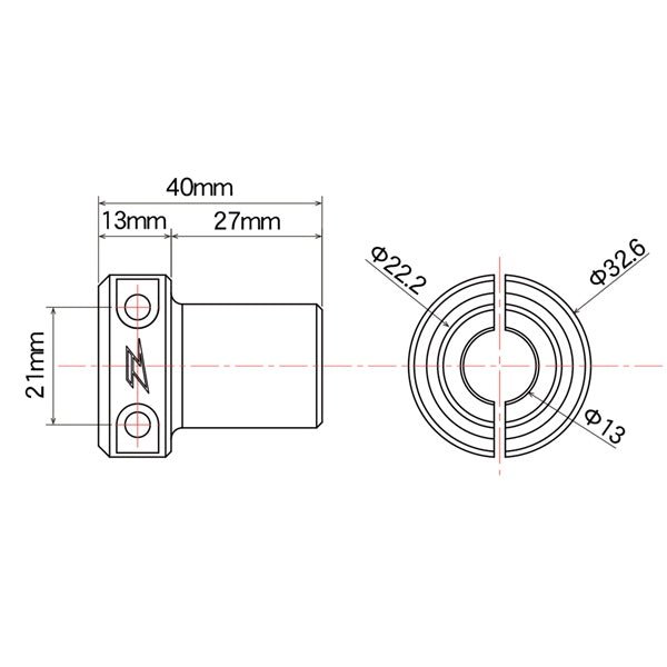 DRC/ZETA/UNIT ADJUSTABLE BAR MOUNT CONVERSION ADAPTER (ZE60 - 1050) - Driven Powersports Inc.4547836387784ZE60 - 1050