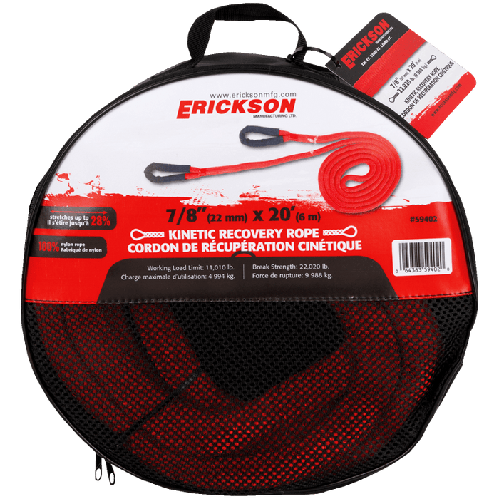 ERICKSON 7/8" X 20' 22,020 LB BREAK STRENGTH KINETIC ROPE - Driven Powersports Inc.59402