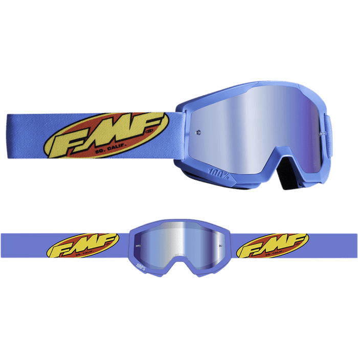 FMF POWERCORE GOGGLE CORE CYAN - MIRROR BLUE LENS - Driven Powersports Inc.196261012033F-50051-00004