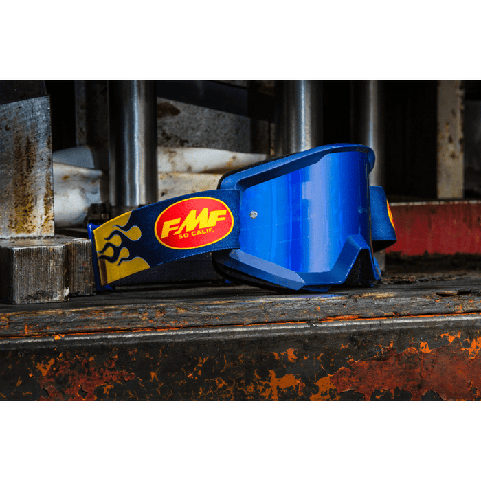 FMF POWERCORE GOGGLE FLAME - MIRROR BLUE LENS - Driven Powersports Inc.196261012064F-50051-00007