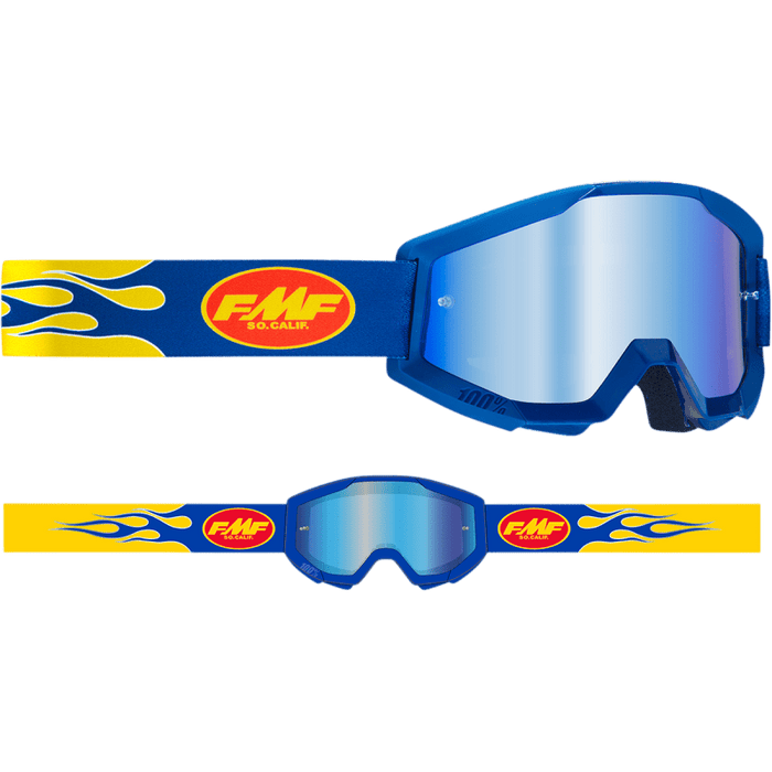 FMF POWERCORE GOGGLE FLAME - MIRROR BLUE LENS - Driven Powersports Inc.196261012064F-50051-00007