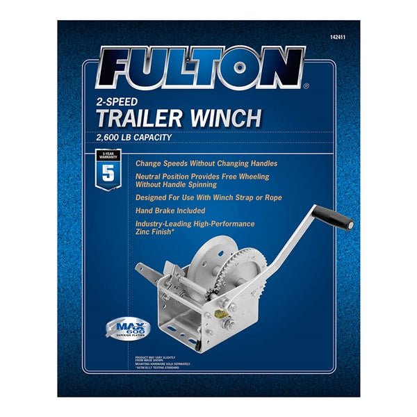 FULTONWESBAR 2 - SPEED TRAILER WINCH (142411) - Driven Powersports Inc.016118142693142411