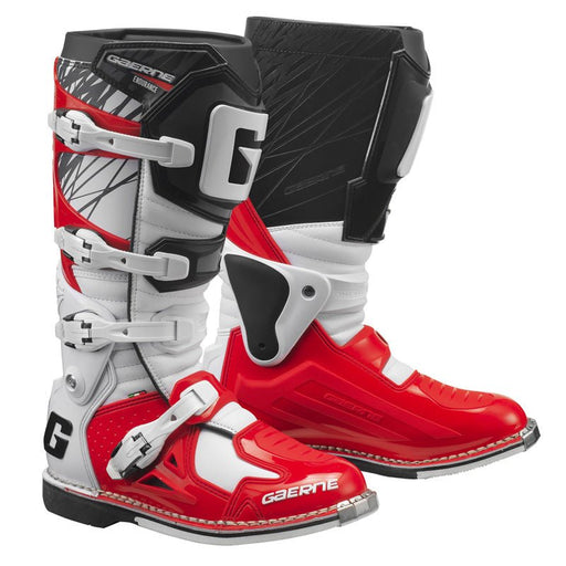 GAERNE FASTBACK ENDURANCE MX BOOTS - WHITE/RED/BLACK (43) (2196 - 005 - 43) - Driven Powersports Inc.20000002067212196 - 005 - 43