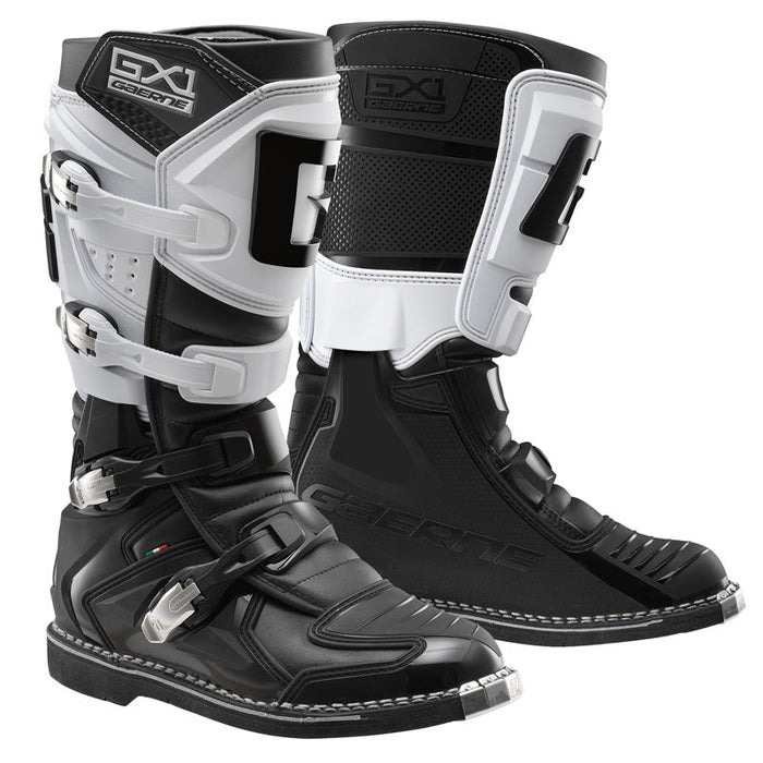 GAERNE GX-1 MX BOOTS - WHITE/BLACK (39.5) (2192-014-39.5) - Driven Powersports Inc.2192-014-39.5