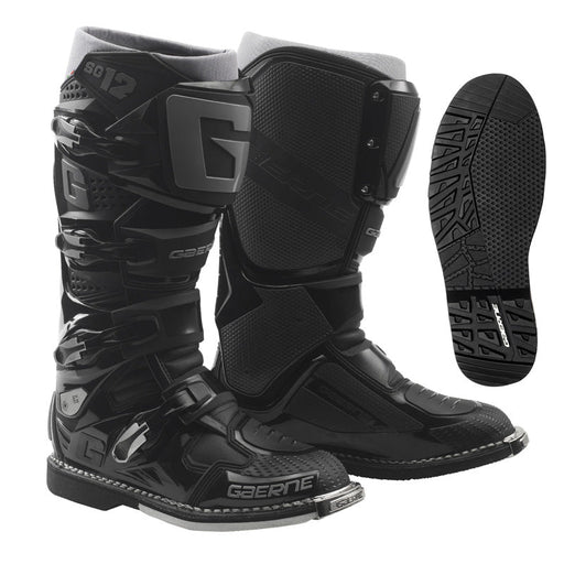 GAERNE MX SG-12/BLACK ENDURO SOLE SIZE: 45 - Driven Powersports Inc.20000002136822177-071-42