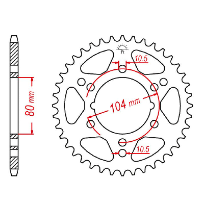 ITL REAR SPROCKET 520P 34T (111160) - Driven Powersports Inc.111160111160