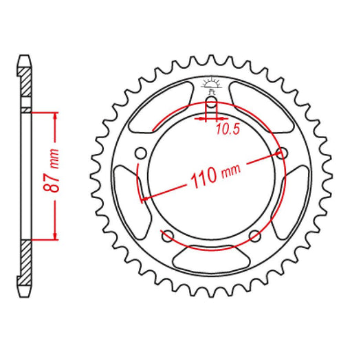 ITL REAR SPROCKET 520P 37T (111513) - Driven Powersports Inc.111 - 513111513