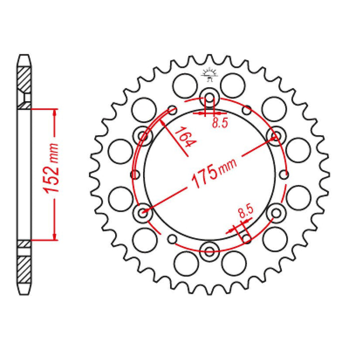 ITL REAR SPROCKET 520P 40T (111658) - Driven Powersports Inc.111 - 658111658