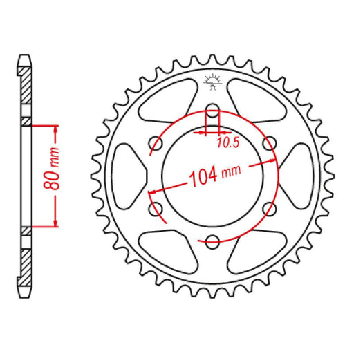 ITL REAR SPROCKET 525P 42T (111806) - Driven Powersports Inc.111 - 806111806