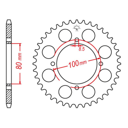 ITL REAR SPROCKET 530P 41T (111503) - Driven Powersports Inc.111503111503