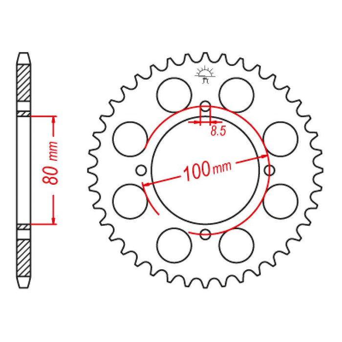 ITL REAR SPROCKET 530P 41T (111503) - Driven Powersports Inc.111503111503