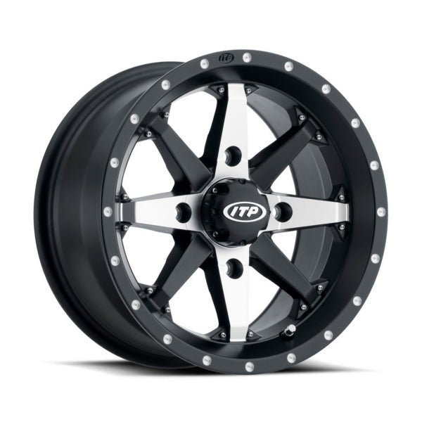 ITP CYCLONE WHEEL 15X7 4/110 5+2 BLACK MACHINED - Driven Powersports Inc.0709641162531522307727B