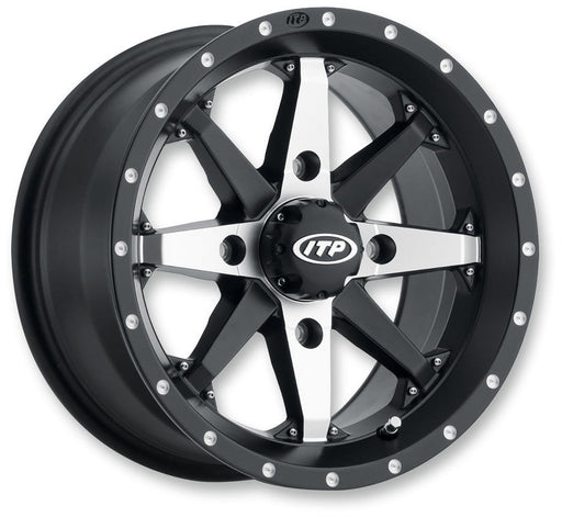 ITP CYCLONE WHEEL 15X7 4/156 5+2 BLACK MACHINED - Driven Powersports Inc.0709641162151522309727B