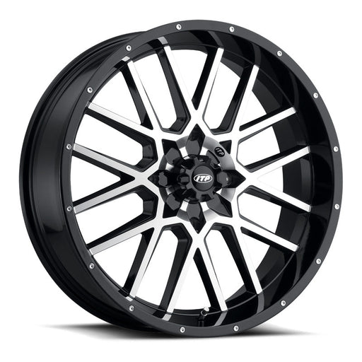 ITP HURRICANE 12XL7 4/4 2+5 BLACK MACHINED (1228631404B) - Driven Powersports Inc.0382442701631228631404B