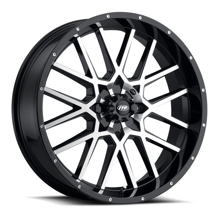 ITP HURRICANE 12XL7 4/4 5+2 BLACK MACHINED (1228632404B) - Driven Powersports Inc.0382442701701228632404B